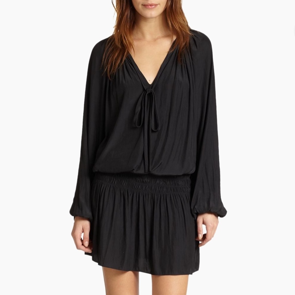 Ramey Brook V-Neck Minidress - Long Sleeve Drop
Waist- Medium - Black - Resort